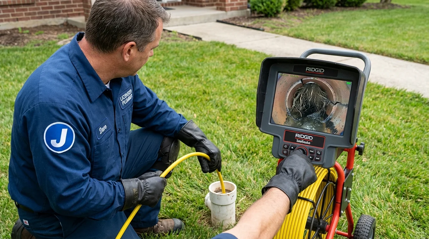 Sewer camera inspection being performed by Johns Plumbing LLC in Jal